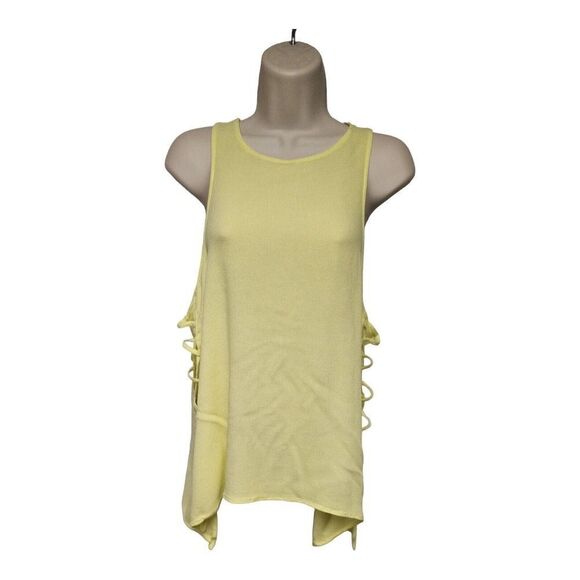 Lush Neon Green Lightweight Asymmetric Hem Size Medium - Picture 1 of 9